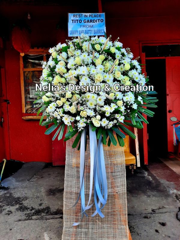 Sympathy Wreath with Ribbon