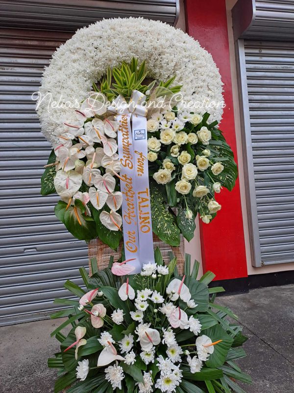 Sympathy Wreath with Anthurium Accents